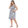 Casual Nights Women's Sleeveless Flower Satin Nightgown - 3 of 4