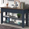 48" Vintage Console Table with Storage, Modern Sofa Table with Solid Wood Top for Entryway, Living Room, or Hallway-Panipeachy - 3 of 4