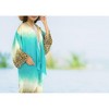 HAPPY BAY Women's Open Front Tropical Beach Loose Casual Summer Tops Cardigan Cover Up Beachwear Duster Swimsuit Cover Ups for Women One Size Water, - 4 of 4