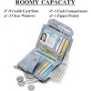 BEAFUP Small Wallet for Women,with 9 Credit Card Slots and 3 Clear Windows & 1 Zipper Pocket Leather Bifold Compact RFID Blocking Wallet - 2 of 4