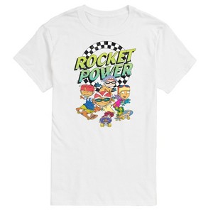 Men's - Nickelodeon - Rocket Power Retro Logo with Otto Regina Sam Maurice Short Sleeve Graphic T-Shirt - 1 of 4