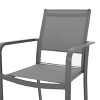 Sapphtopaz 2-Pieces Outdoor Dining Chairs Aluminum Outdoor Chair with Arms, Rope Seat for Poolside, Balcony, Lawn - 4 of 4