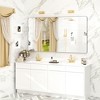 Apmir Rectangular Aluminum Alloy Framed and Tempered Glass Wall Bathroom Vanity Mirror in Matte Black/ Gold/ Silver/ Brown - 2 of 4