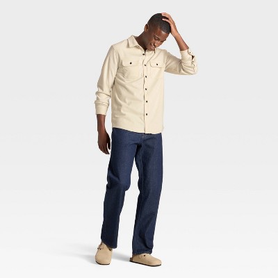 Мужские рубашки Goodfellow & Co Men's Comfort Soft Shirt - Goodfellow & Co™ Cream XXL — фото 3