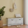 MOEPISY Shoe Cabinet Shoe Storage Bench with 2 Flip Drawers and Adjustable Shelf - 2 of 4