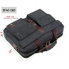Stylish 17 inch Canvas Laptop Bag Messenger Bag Briefcase Vintage Crossbody Shoulder Bag Military Satchel for Men BC-07 (Light Black) - 2 of 4