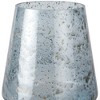 HomeRoots 9" Blue Round Seeded Glass Table Vase - 4 of 4