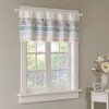 Paisley Print Pieced Color Palette Valance, Lightweight Cotton Lace Taping Valance for All Decor Style, Aqua, 50x18" - 2 of 4
