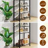 Simple Trending 8 Tiers Shoe Rack 16 Pairs Wooden Plank Shoe Shelf with Hooks for Closet Entryway Organizer Sturdy FreeStanding Shoe Storage,Black - 4 of 4