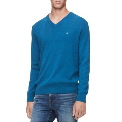 Calvin Klein Mens Ribbed V-neck Pullover Sweater