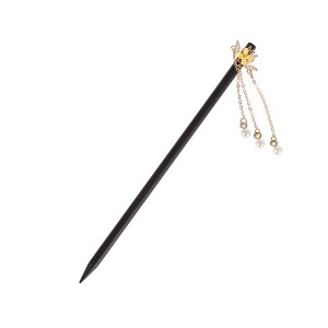 Unique Bargains Hair Chopstick Black Yellow 1 Pc - 1 of 4