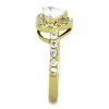 Slickblue Gold Heart CZ Engagement Ring – Halo Setting, Polished Band, Valentine’s Style, Women’s Sizes 5-10 - 4 of 4
