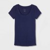 Women's Slim Fit Short Sleeve Ribbed Scoop Neck T-Shirt - A New Day™ - 4 of 4