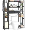 Besiost 7-11-Tier Bathroom Organizer with Adjustable Shelf, Over The Toilet Storage Rack with 4 Hooks and Drawers - 4 of 4