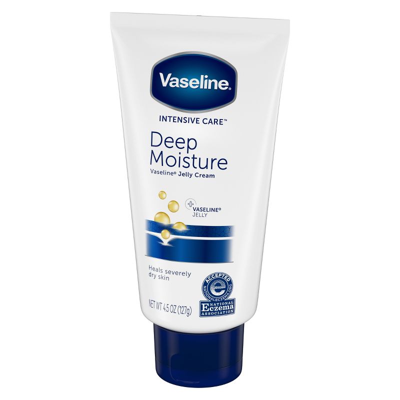 Vaseline Deep Moisture Vitamin E Petroleum Jelly Cream Unscented - 4.5oz, 3 of 4