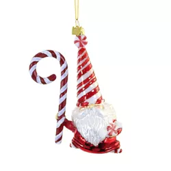 Noble Gems 5.5" Peppermint Gnome Christmas Ornament Santa  -  Tree Ornaments