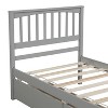 PAGED Modern Wooden Platform Bed, Twin Size Bed Frame with Headboard and 2 Drawers, Storage Bed for Bedroom, No Box Spring Needed - 3 of 4