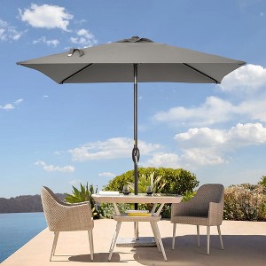 Sonkuki 6.5 FT Outdoor Patio Umbrella Market Table Umbrella With a Crank for Garden, Deck and Pool - 1 of 4