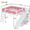 Full/Queen Loft Bed with Storage Shelves, Detachable Slide & Ladder,  Solid Wood Loft Bed Frame, No Box Spring Needed - ModernLuxe - 4 of 4