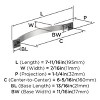 Amerock Sheffield 6-5/16 Inch Center-to-Center Pull for Cabinets, Drawers, and Furniture - 4 of 4