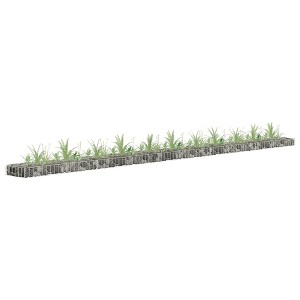 vidaXL Gabion Raised Bed Silver Galvanized steel Large Sturdy - 1 of 4