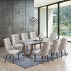Kings Brand Furniture Elmer Crystal-Tufted Upholstered Fabric Dining Room Chairs, Set of 2 - 2 of 3