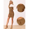 Allegra K Women's Faux Suede Strapless Mini Dress - 2 of 4