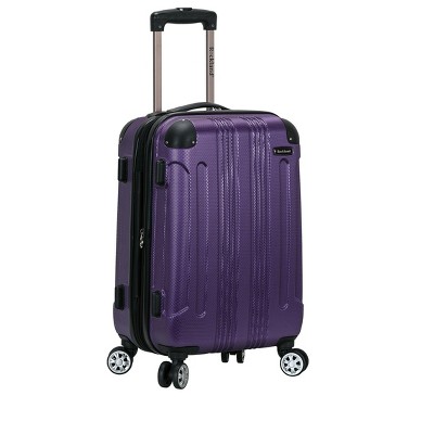 Rockland London Hardside Expandable Luggage with Spinner Wheels Purple Carry-On 20-Inch