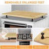 Carbonized Bamboo Stove Cutting Board with Feet 32x21 In - Thick Durable Eco-Friendly Non-Slip Kitchen Food Preparation Board - 3 of 4