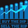 Men's Design By Humans Buy The Dip Sell The Rip By MadderTees T-Shirt - 2 of 2