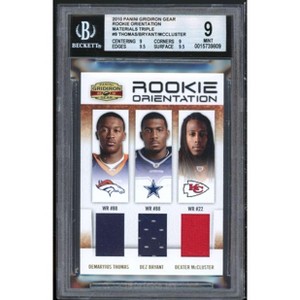 McCluster/Thomas/Dez Bryant 2010 Panini GG Rookie Orien Material Triple #9 BGS 9 - 1 of 2