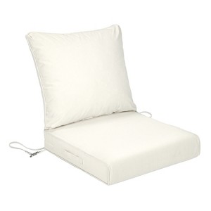 Aoodor Outdoor Deep Seat Cushion Set, Waterproof Patio Furniture Cushions with Adjustable Straps & Removable Cover - 1 of 4