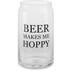 Pavilion Gift Company - Beer Makes Me Hoppy - 16 oz Beer Can Glass Tealight Holder - Candle Holders - 3 of 4