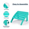 Aoodor Outdoor Adirondack Ottoman, HDPE Adirondack Chair Ottoman, Outdoor Patio Weather Resistant  for Patio, Porch, Backyard, Garden, Lawn, Deck - 4 of 4