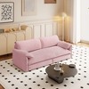 KWPZQEB 66" Lazy Sofa, Queen Pull Out Sofa Bed, Velvet Foldable Loveseat with Side Storage, 3-in-1 Convertible Sleeper Sofa for Living Room - 2 of 4