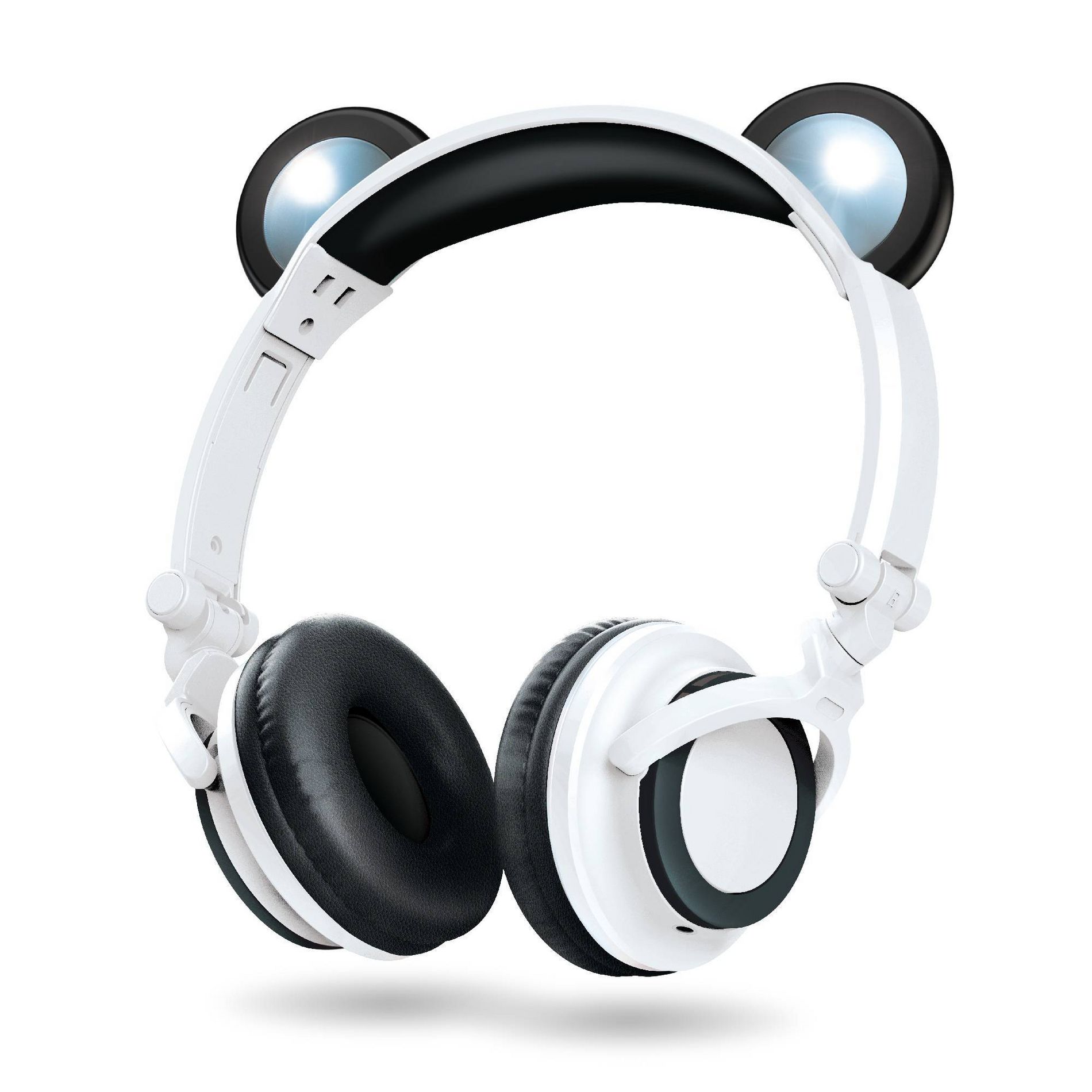 ART+SOUND LED Light Up Panda Bluetooth Wireless / Wired Headphones: Adjustable, Built-In Mic