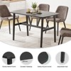 Lirago 47" Rectangular Wood Dining Table for 4-6 People Modern Kitchen Table with Sturdy Metal Frame Easy Assembly Black - 3 of 4