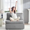 Mjkone Full/Queen Size Sofa Bed, 2 in 1 Convertible Linen Loveseat Sleeper Sofa Couch with Cushions - 3 of 4