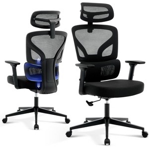 Ergonomic Office Desk Chair - High-Back Mesh Chair with Adjustable Lumbar, 3D Armrests, Headrest | Rolling Swivel for Home, Office, Gaming - 1 of 4