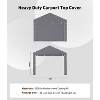 Carport Zipper Door Replacement for Portable Garage - PE Fabric, Fits 13' x 20' and 13' x 25' Frames (Frame Not Included) - 2 of 4