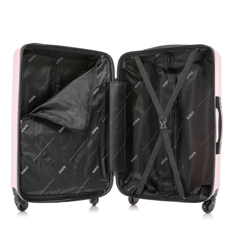 DUKAP Discovery Lightweight Hardside Large Checked Spinner Suitcase - Pink, 4 of 12