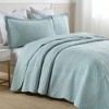 Marcielo 3 Pcs Cotton Embroidered Quilt Bedspread Set - 3 of 4