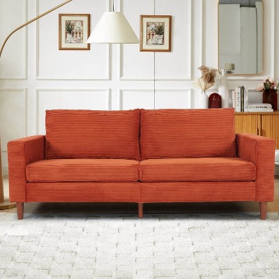 MyDepot 82.68″ Corduroy Sofa - Deep Seat, Removable Cover, Comfort