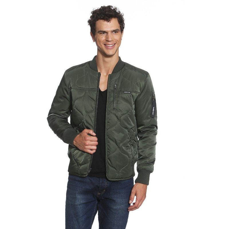 Members Only Men's Oval Quilt Bomber Jacket, 1 of 3