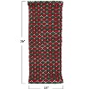 Storied Home Compact Hand-Woven Cotton Chindi Table Runner with Pattern, Red, Green and Natural - 2 of 2