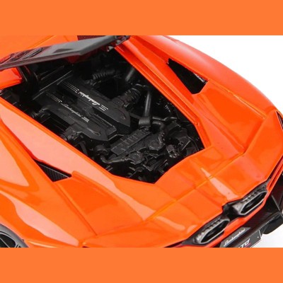 Lamborghini Revuelto Orange 1:24 Diecast Model Car with Rubber Tires