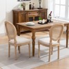NicBex Set of 2 Linen Fabric Dining Chair Modern Farmhouse Rattan Back Side Chair with Cushion Seats & Nailhead Trims - 4 of 4
