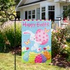 Northlight Happy Easter Bunny with Eggs Outdoor Garden Flag 12.5" x 18" - 3 of 4