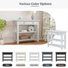 Retro Console Table, Entryway Table With 2 Drawers And 2-Tier Open Storage Shelf, Hallway Console Table, Display Shelf For Home Office, Entryway - 3 of 4