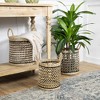 Northlight Set of 3 Open Honeycomb Weave Seagrass Storage Baskets with Handles 11.75" - 2 of 4